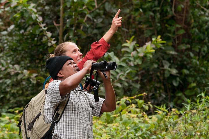 DSC_6920.jpg - Rianne and our guide serching for a Blue Coua