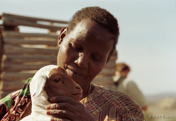 Scan10079.jpg - Local woman with her goat