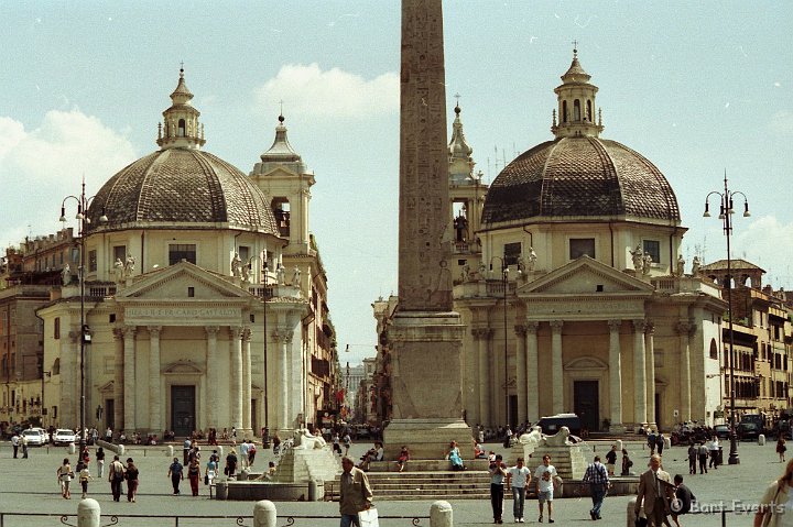 Scan10133.jpg - Santa Maria dei Miracoli and Montesanti on Piazza del Popolo