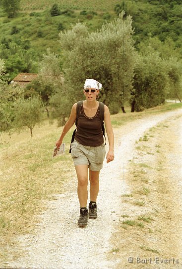 Scan10086.JPG - Rianne walking in the countryside